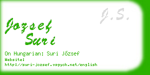 jozsef suri business card